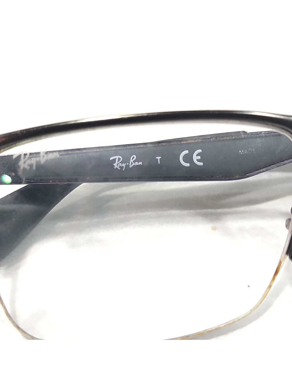 Ray Ban RB6335 2855 Gunmetal Rectangle Eyeglasses Frame 54-17 145 VG